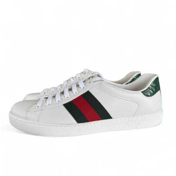 Gucci Ace Web Low-Top Sneakers White‎ - Picture 4 of 15